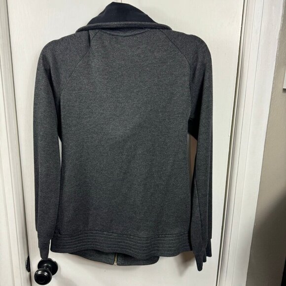 Guess Funnel Cowl Neck Shawl Collar Zip Up Sweatshirt Sweater Jacket - Picture 8 of 8